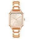 【送料無料】 ナインウェスト レディース 腕時計 アクセサリー Women's Quartz Square Rose Gold-Tone Alloy Link Bracelet Watch 27mm Rose Gold-Tone
