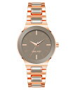 【送料無料】 ナインウェスト レディース 腕時計 アクセサリー Women's Quartz Gray Enamel and Rose Gold-Tone Alloy Link Bracelet Watch 34mm Gray Rose Gold-Tone