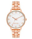 【送料無料】 ナインウェスト レディース 腕時計 アクセサリー Women's Quartz Rose Gold-Tone Alloy Link with Chain Design Bracelet Watch 36.5mm Rose Gold-Tone