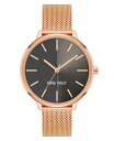 【送料無料】 ナインウェスト レディース 腕時計 アクセサリー Women's Quartz Rose Gold-Tone Stainless Steel Mesh Band Watch 40mm Gray Rose Gold-Tone