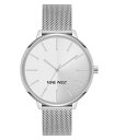 【送料無料】 ナインウェスト レディース 腕時計 アクセサリー Women's Quartz Silver-Tone Stainless Steel Mesh ...