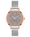 【送料無料】 ナインウェスト レディース 腕時計 アクセサリー Women's Quartz Silver-Tone Stainless Steel Mesh Band Watch 34mm Taupe Silver-Tone Rose Gold-Tone(2)