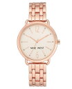 【送料無料】 ナインウェスト レディース 腕時計 アクセサリー Women's Quartz Rose Gold-Tone Alloy Link Bracelet watch 36mm Rose Gold-Tone