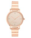 【送料無料】 ナインウェスト レディース 腕時計 アクセサリー Women's Quartz Rose Gold-Tone Stainless Steel Cut Edge Bracelet Watch 36mm Rose Gold-Tone