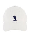 【送料無料】 ディズニー メンズ 帽子 アクセサリー Men's Mickey Dad Cap Brush Washed Cotton Twill Embroi...