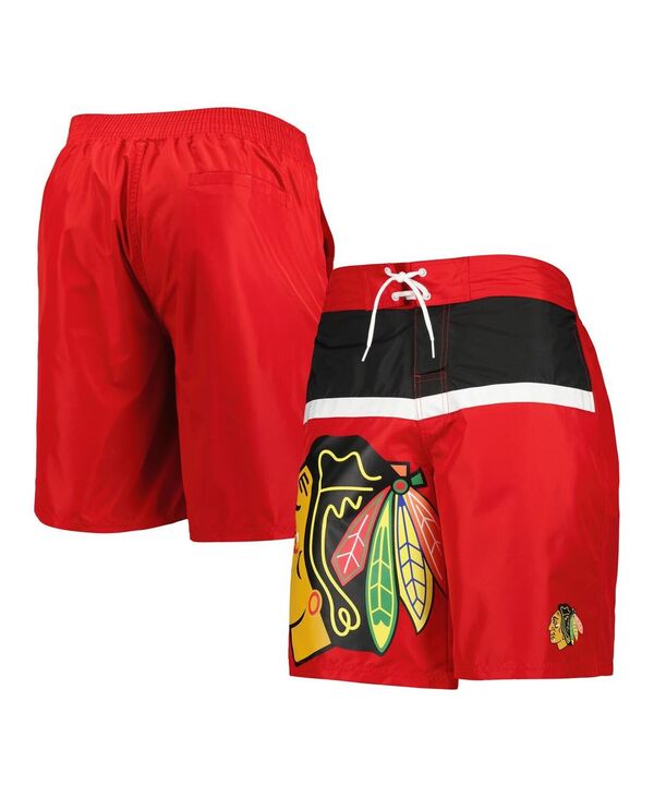 【送料無料】 スターター メンズ ハーフパンツ・ショーツ 水着 Men's Red Chicago Blackhawks Sea Wind Swim Trunks Red