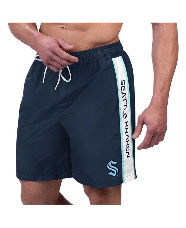 【送料無料】 カール バンクス メンズ ハーフパンツ・ショーツ 水着 Men's Deep Sea Blue Seattle Kraken Streamline Volley Swim Trunks Deep Sea Blue