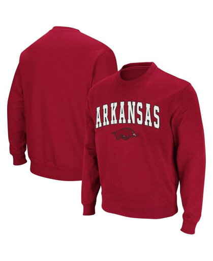 【送料無料】 コロシアム メンズ パーカー・スウェット アウター Men's White Arkansas Razorbacks Arch and Logo Crew Neck Sweatshirt Cardinal 【送料無料】 コロシアム メンズ パーカー・スウェット アウター Men's White Arkansas Razorbacks Arch and Logo Crew Neck Sweatshirt Cardinal