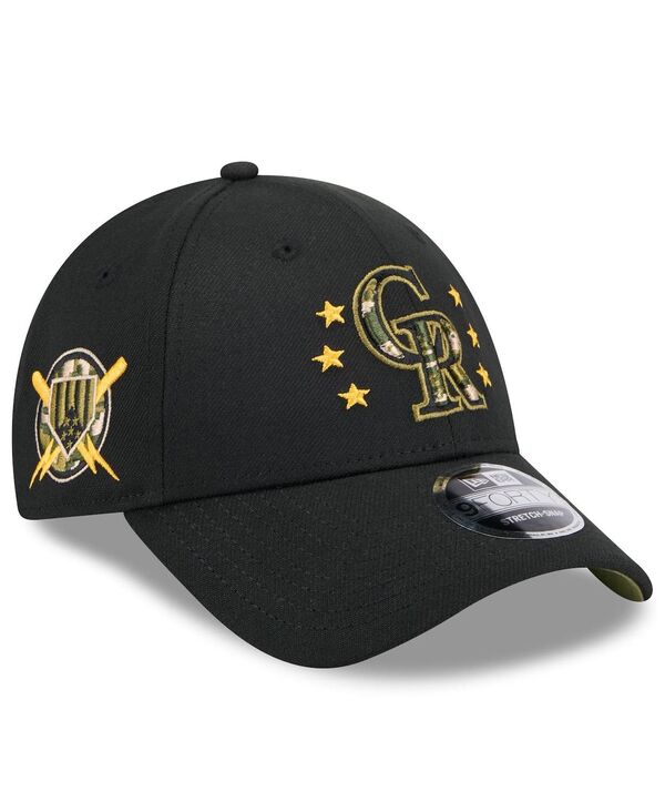 【送料無料】 ニューエラ メンズ 帽子 アクセサリー Men's Colorado Rockies 2024 Armed Forces Day 9FORTY Adjustable Hat Black