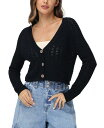 【送料無料】 フライ レディース ニット・セーター カーディガン アウター Women's Cotton Pointelle Cropped Cardigan ...