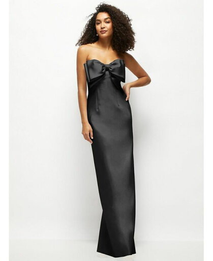 【送料無料】 アルフレッド レディース ワンピース トップス Women's Strapless Satin Column Maxi Dress with Over d Handcrafted Bow Black 【送料無料】 アルフレッド レディース ワンピース トップス Women's Strapless Satin Column Maxi Dress with Over d Handcrafted Bow Black