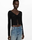 【送料無料】 マンゴ レディース ニット・セーター カーディガン アウター Women's Regular Knitted Cardigan Black