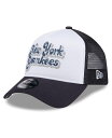 【送料無料】 ニューエラ レディース 帽子 アクセサリー Women's White/Navy New York Yankees Throwback Team Foam Front A-Frame Trucker 9Forty Adjustable Hat White Navy