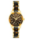 【送料無料】 アンクライン レディース 腕時計 アクセサリー Women's Quartz Gold-Tone Alloy and Tortoise Acetate Watch 30mm Tortoise(2)