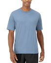 【送料無料】 ヘインズ メンズ Tシャツ トップス Men's Moves Performance Short Sleeve Tee Blue Dive