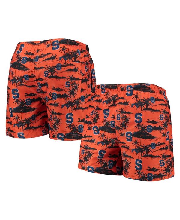 【送料無料】 フォコ メンズ ハーフパンツ・ショーツ 水着 Men's Orange Syracuse Orange Island Palm Swim Trunks Orange