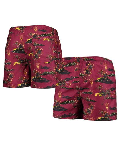 【送料無料】 フォコ メンズ ハーフパンツ・ショーツ 水着 Men's Maroon Arizona State Sun Devils Island Palm Swim Trunks Maroon 【送料無料】 フォコ メンズ ハーフパンツ・ショーツ 水着 Men's Maroon Arizona State Sun Devils Island Palm Swim Trunks Maroon