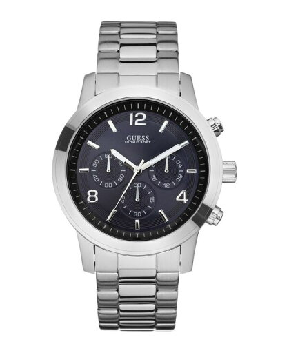 【送料無料】 ゲス メンズ 腕時計 アクセサリー Men's Multi-function Silver Tone Stainless Steel Watch 42 mm Silver 【送料無料】 ゲス メンズ 腕時計 アクセサリー Men's Multi-function Silver Tone Stainless Steel Watch 42 mm Silver