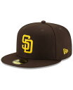ニューエラ メンズ 帽子 アクセサリー San Diego Padres Authentic Collection 59FIFTY Fitted Cap Brown(4)