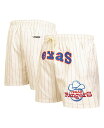 【送料無料】 プロスタンダード メンズ ハーフパンツ・ショーツ ボトムス Men's Cream Texas Rangers Pinstripe Retro Classic Woven Shorts Cream