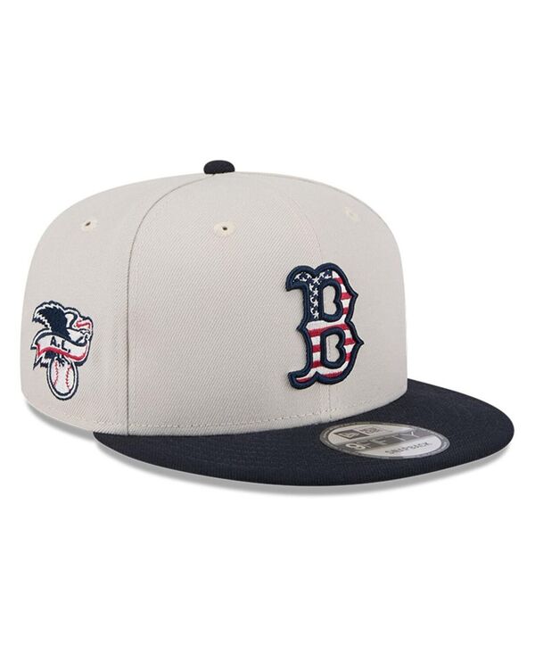 【送料無料】 ニューエラ メンズ 帽子 アクセサリー Men's Black Boston Red Sox 2024 Fourth of July 9FIFTY Snapback Hat Khaki