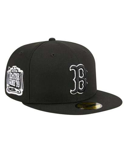 【送料無料】 ニューエラ メンズ 帽子 アクセサリー Men's Black Boston Red Sox Logo 59FIFTY Fitted Hat Black 【送料無料】 ニューエラ メンズ 帽子 アクセサリー Men's Black Boston Red Sox Logo 59FIFTY Fitted Hat Black