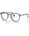 【送料無料】 ペルソル レディース サングラス・アイウェア アクセサリー Unisex Eyeglasses PO3218V Transparent Navy