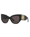 【送料無料】 バレンシアガ レディース サングラス・アイウェア アクセサリー Women's Sunglasses BB0322S Black