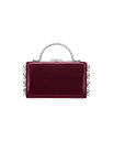 【送料無料】 ニナ レディース クラッチバッグ バッグ Imitation Pearl Dangle Patent Minaudiere Clutch Bordeaux(4)