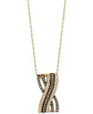 【送料無料】 ル ヴァン レディース ネックレス・チョーカー・ペンダントトップ アクセサリー Diamond Overlap 18" Pendant Necklace (5/8 ct. t.w.) in 14k Gold Yellow Gold