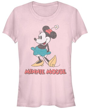 フィフスサン レディース シャツ トップス Juniors Disney Mickey Classic Vintage Minnie Cowl Neck T-shirt Light Pink