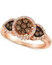 【送料無料】 ル ヴァン レディース リング アクセサリー Chocolate Diamond & Nude Diamond Halo Cluster Ring...