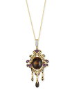 【送料無料】 ル ヴァン レディース ネックレス・チョーカー・ペンダントトップ アクセサリー Multi-Gemstone Gothic Inspired 18" Pendant Necklace (8 ct. t.w.) in 14k Gold No Color