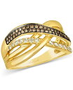 【送料無料】 ル ヴァン レディース リング アクセサリー Chocolate Diamond & Nude Diamond Crossover Ring (1...
