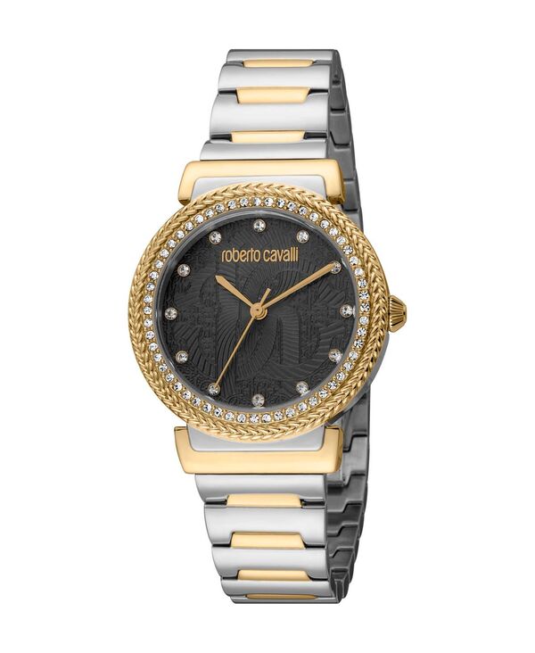 ロベルトカヴァリ レディース アクセサリー 腕時計 Tシャツ Roberto Cavalli Women's Quartz Two-tone Stainless Steel Watch 32mm Silver シルバー