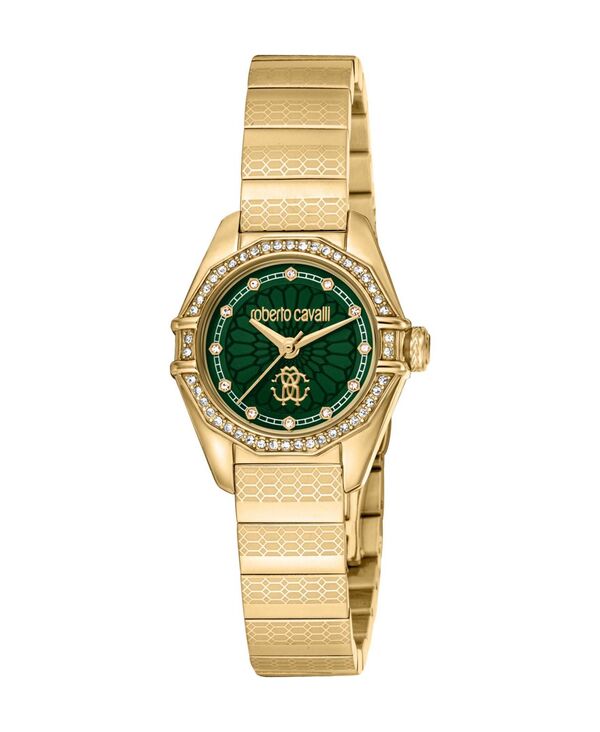ロベルトカヴァリ レディース アクセサリー 腕時計 Tシャツ Roberto Cavalli Women's Quartz Gold-tone Stainless Steel Watch 26mm Gold ゴールド