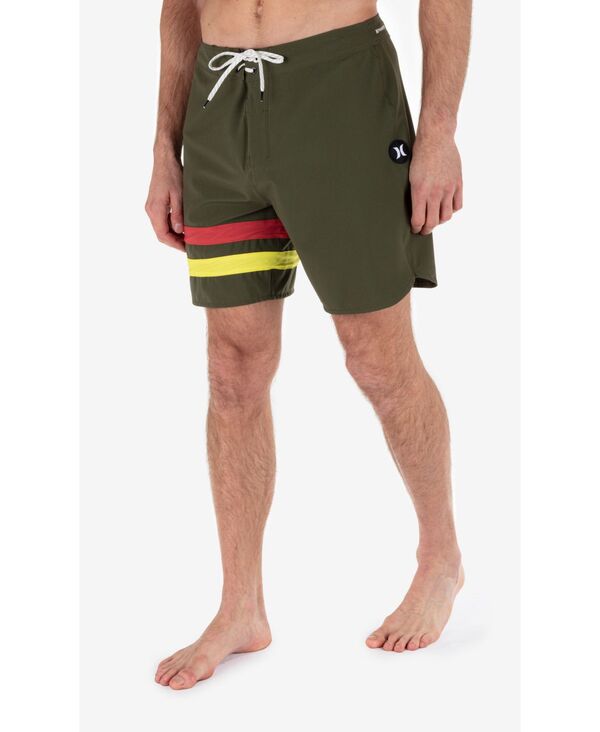 【送料無料】 ハーレー メンズ ハーフパンツ・ショーツ 水着 Men's Phantom Block Party Active 18" Shorts Charcoal Fern 2