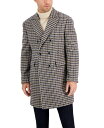【送料無料】 タリア メンズ ジャケット・ブルゾン アウター Men's Wool Slim-Fit Double-Breasted Overcoat Cream/navy