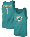 【送料無料】 ファナティクス メンズ タンクトップ トップス Men's Tua Tagovailoa Aqua Miami Dolphins Name Num...