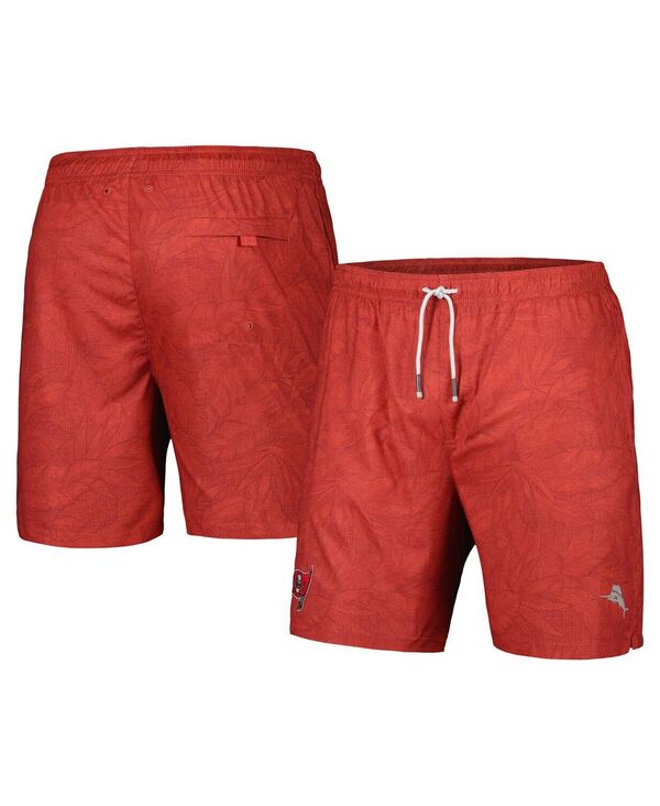 【送料無料】 トッミーバハマ メンズ ハーフパンツ・ショーツ 水着 Men's Red Tampa Bay Buccaneers Naples Layered Leaves Swim Shorts Red
