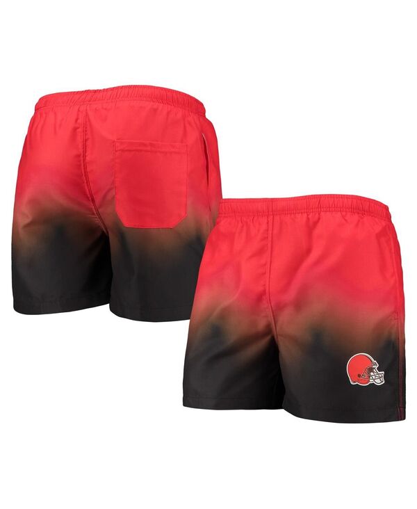 【送料無料】 フォコ メンズ ハーフパンツ・ショーツ 水着 Men's Orange Brown Cleveland Browns Dip-Dye Swim Shorts Orange Brown