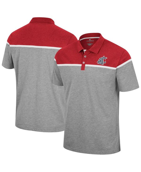 【送料無料】 コロシアム メンズ ポロシャツ トップス Men's Heather Gray Washington State Cougars Chamberlain Polo Shirt Heather Gray