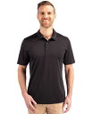 【送料無料】 カッターアンドバック メンズ ポロシャツ トップス Men's Prospect Textured Stretch Polo Shirt Blac...