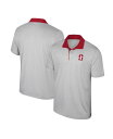 【送料無料】 コロシアム メンズ ポロシャツ トップス Men's Gray Stanford Cardinal Tuck Striped Polo Grey