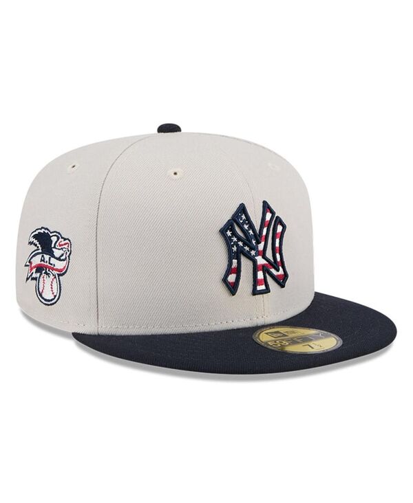 【送料無料】 ニューエラ メンズ 帽子 アクセサリー Men's Khaki/Black New York Yankees 2024 Fourth of July 59FIFTY Fitted Hat Khaki Black
