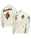 【送料無料】 プロスタンダード メンズ ジャケット・ブルゾン アウター Men's Cream Baltimore Orioles Cooperstown Collection Pinstripe Retro Classic Satin Full-Snap Jacket Cream