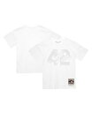 【送料無料】 ミッチェル&ネス メンズ Tシャツ トップス Men's Jackie Robinson White Brooklyn Dodgers Coope...