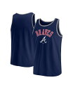 【送料無料】 ファナティクス メンズ タンクトップ トップス Men's Navy Atlanta Braves Bet Tank Top Navy Heath...
