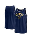 【送料無料】 ファナティクス メンズ タンクトップ トップス Men's Navy Milwaukee Brewers Bet Tank Top Navy He...