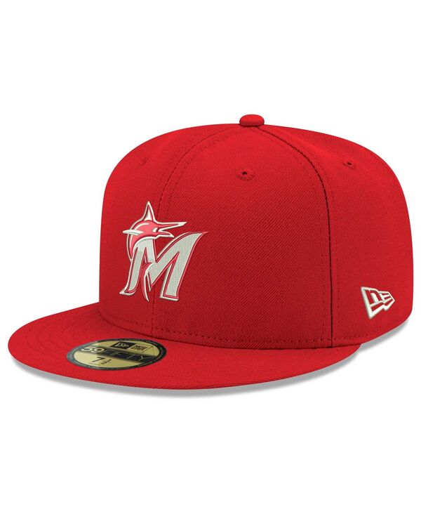 ReVida ŷԾŹ㤨֥˥塼  ꡼ ˹  New Era Men's Red Miami Marlins Logo White 59FIFTY Fitted Hat Red åɡפβǤʤ14,480ߤˤʤޤ
